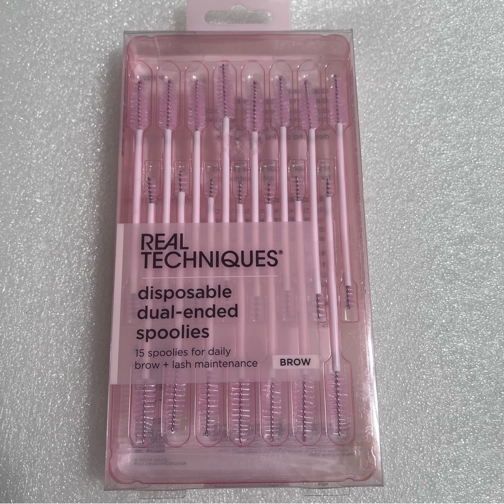 Real Techniques Disposable Dual-Ended Spoolies for Brow & Lash, 15 Count